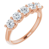 14K Rose 1 CTW Natural Diamond Anniversary Band